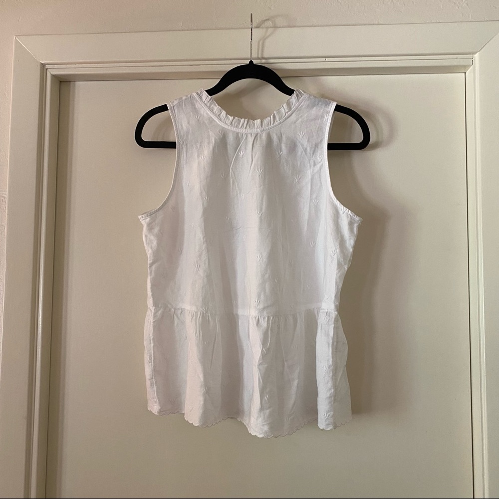 White Babydoll LOFT blouse! Never worn!